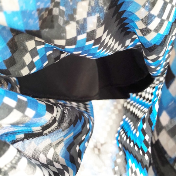 Dots 1X Checkered Chevron Wide Leg Palazzo Pants - Picture 9 of 16